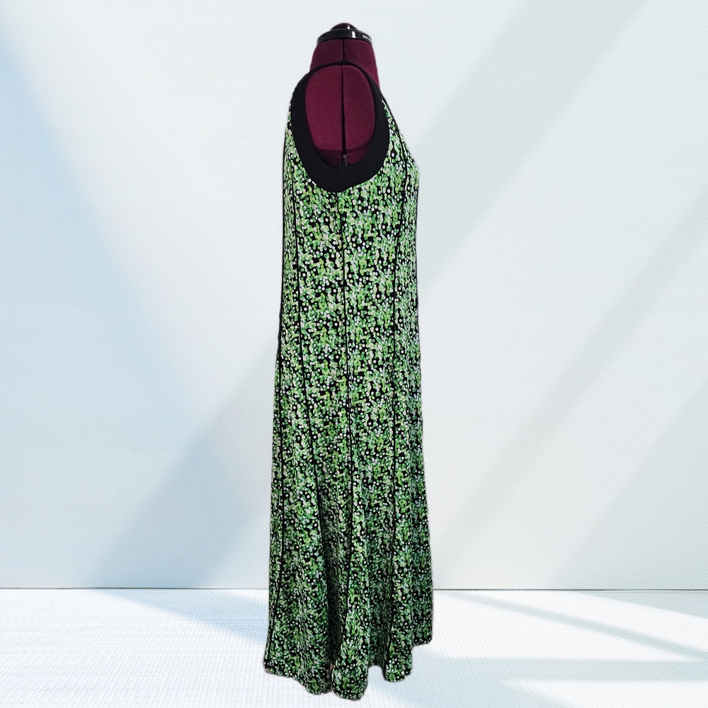 Perceptions Black and Lime Printed Patterned Maxi… - image 5